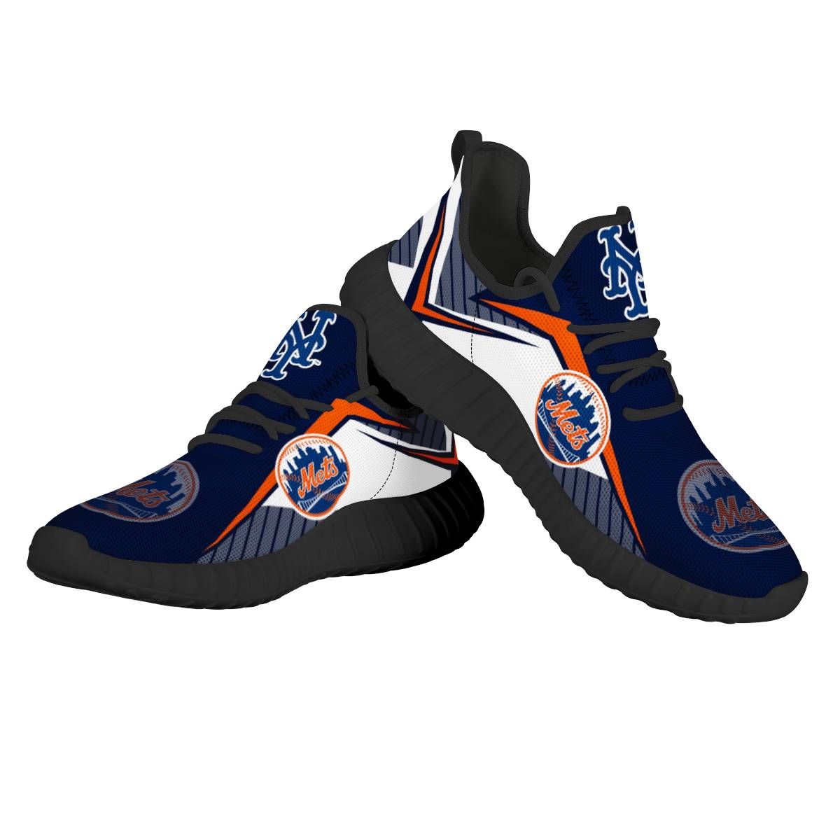 Men's New York Mets Mesh Knit Sneakers/Shoes 005